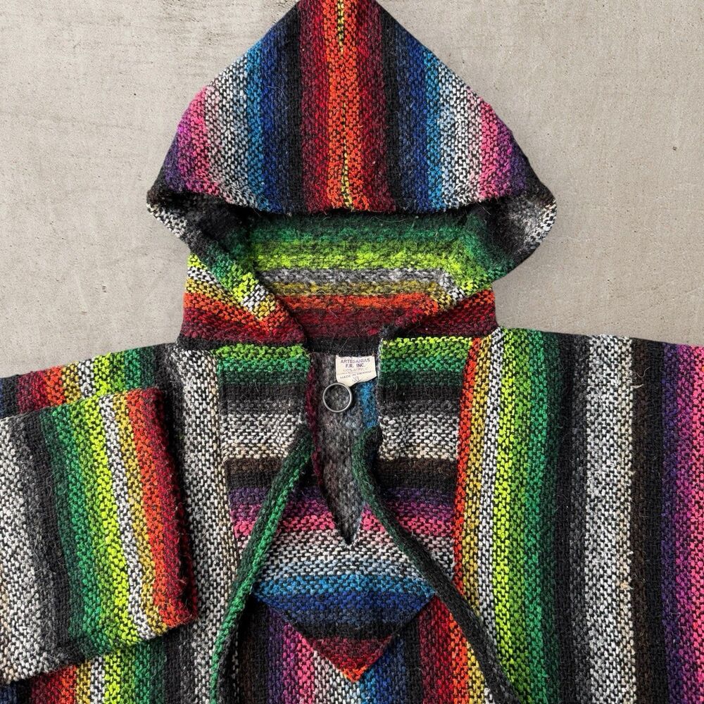 Artesanias Tuntaquimba Hoodie Men’s XL Multicolor Southwest Aztec Native Acrylic